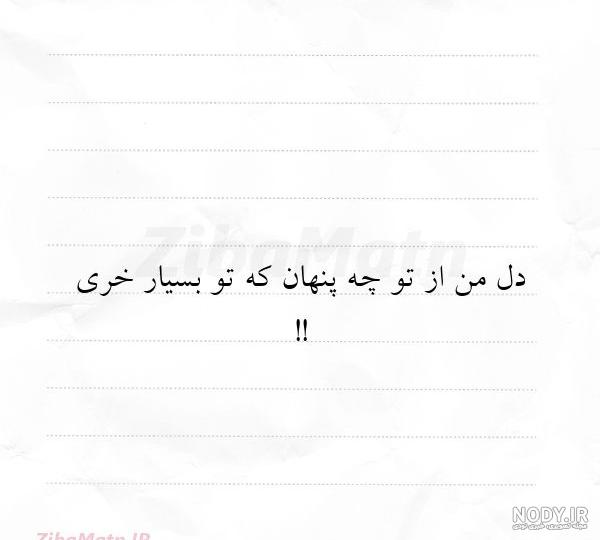 متن دل من از تو چه پنهان که تو بسی... | زیبا متن