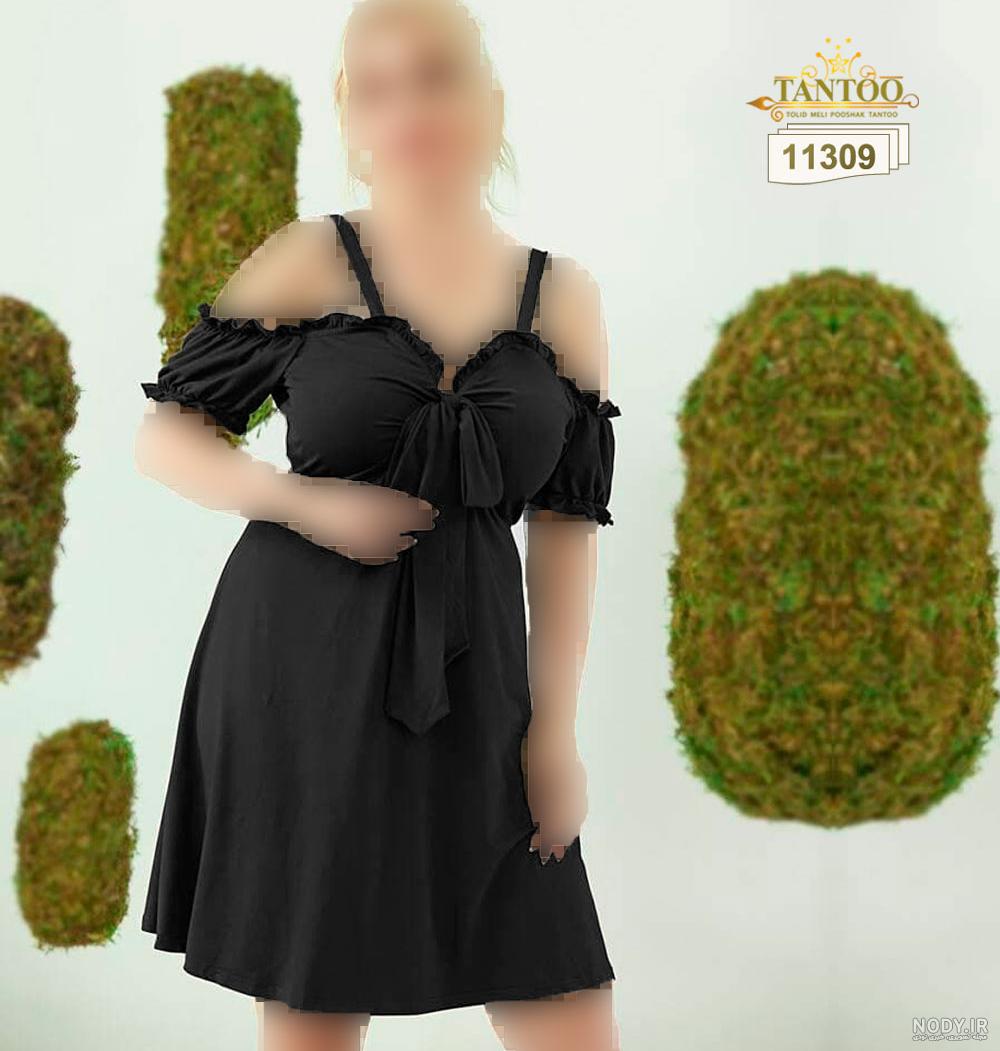 مدل لباس مجلسی جدید 2022 برای مجالس، مهمانی (لباس مجلسی یقه ریش ریش)