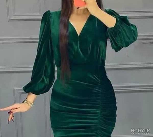 مدل لباس یقه باز مجلسی زنانه + مدل یقه لباس مجلسی جدید