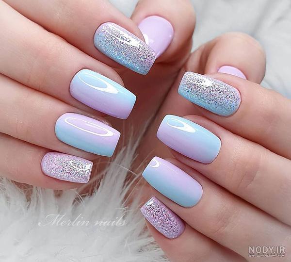 مدل ژلیش ناخن کوتاه دخترانه شیک