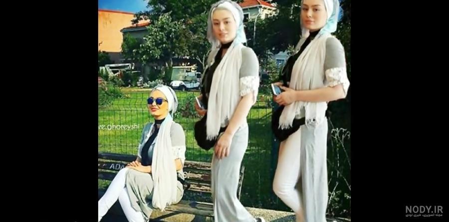 عکس لو رفته از سحر قریشی و مریم معصومی در استخر شخصی سحر قریشی ...
