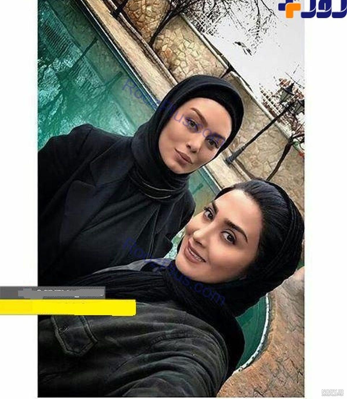 عکس لو رفته مریم معصومی با سحر قریشی کنار استخر ! / صمیمیت خانم ...