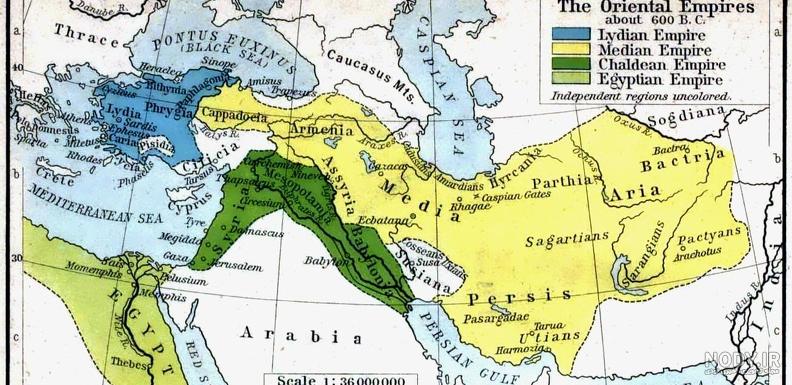 عکس نقشه ایران در زمان هخامنشیان - کامل (مولیزی)