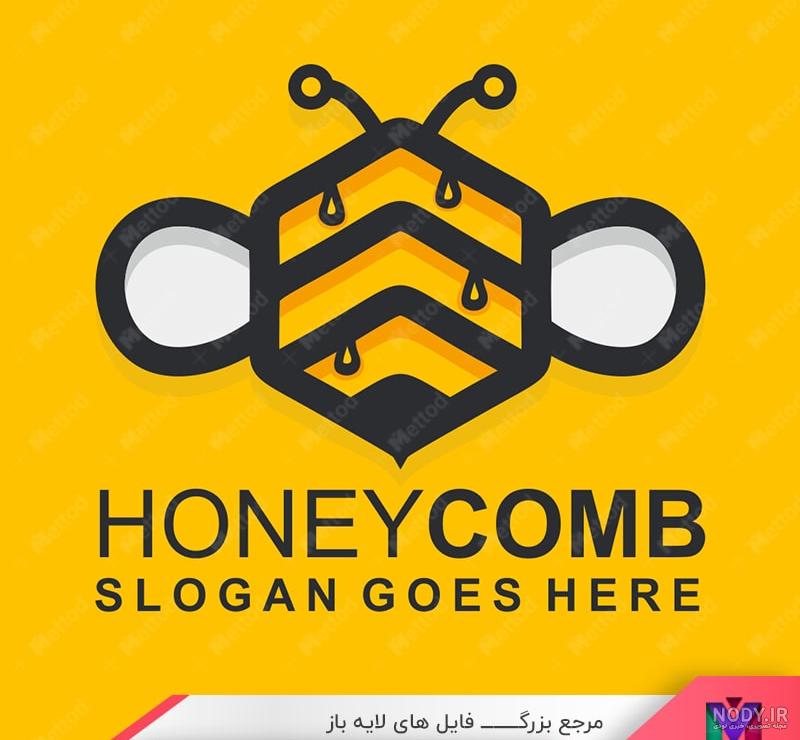 طرح لوگو عسل فروشی و زنبور عسل – محتواسل | طراحی لوگو آماده ...