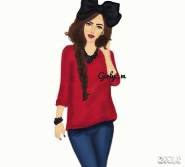 عکس دختر با نیم تنه اسپرت