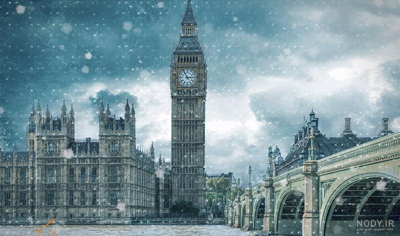 لندن - برج بیگ بن و یک باجه تلفن قرمز 1193704