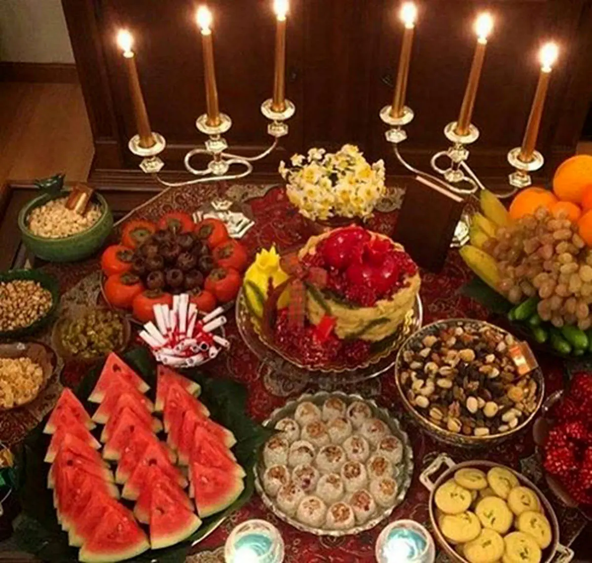 تزئین سفره شب یلدا + تصاویر