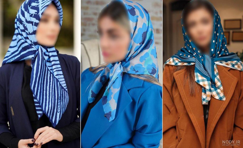 شال آبی - روسری آبی (آبی پررنگ نفتی و کاربنی -آبی فیروزه ای) شال آبی - روسری آبی (آبی پررنگ نفتی و کاربنی -آبی فیروزه ای)