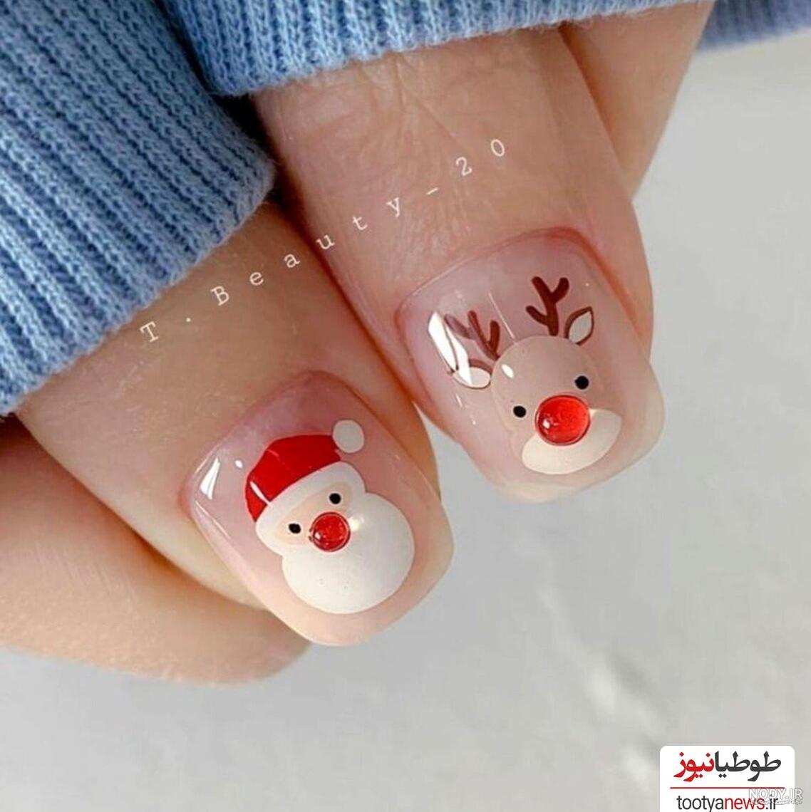 طرح ناخن کریسمس ۲۰۲۴