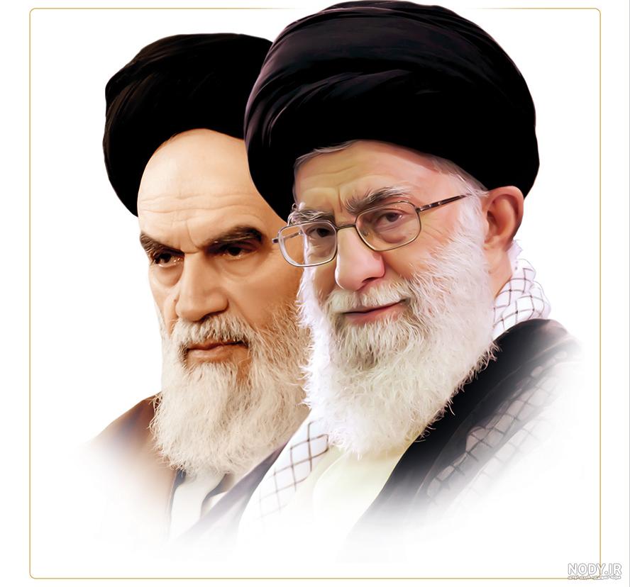 عکس سیاه و سفید رهبر