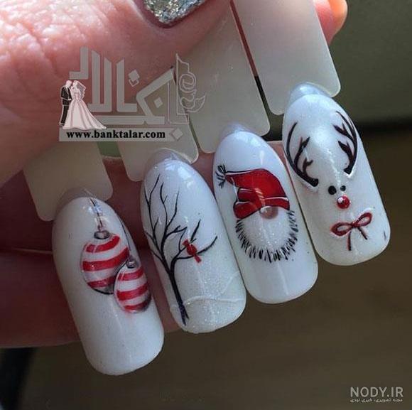 عکس طرح ناخن برای کریسمس