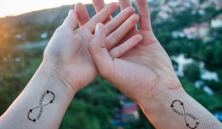 عکس تاتو روی دست ست عاشقانه