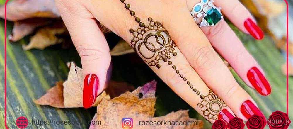 عکس حنای ساده روی دست