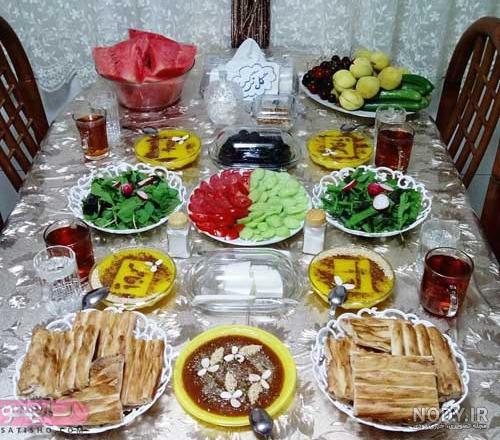 عکس سفره افطار رمضان عکس سفره افطار رمضان