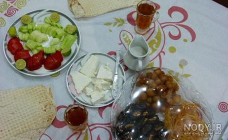 عکس سفره سحری رمضان عکس سفره سحری رمضان
