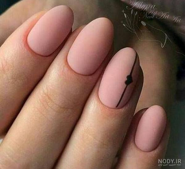 عکس طرح ناخن دخترانه ساده - عکس نودی