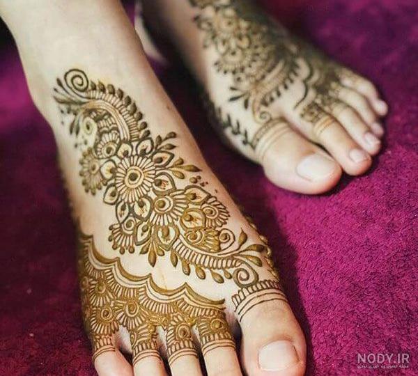 عکس نقشه ی حنا روی دست - عکس نودی