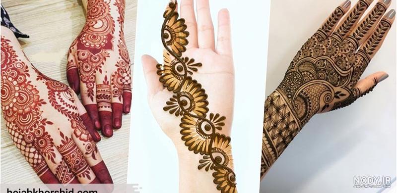 ۱۰۰ طرح حنا ساده و فانتزی دخترانه روی دست - نقش حنا