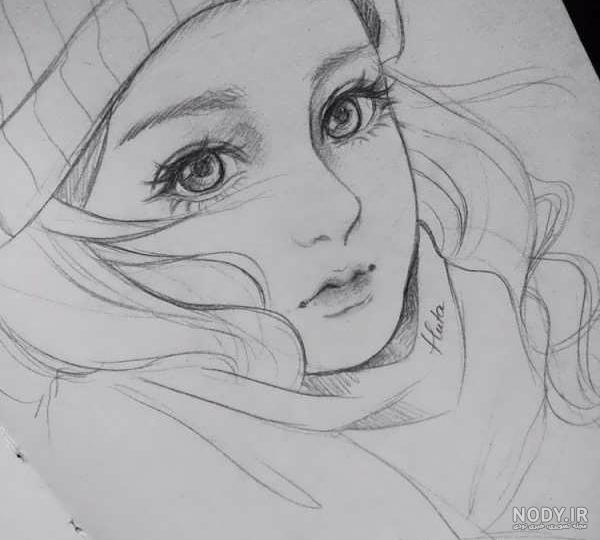 ۴۰ عکس نقاشی دخترانه جدید، ساده، زیبا، فانتزی و آسان برای پروفایل
