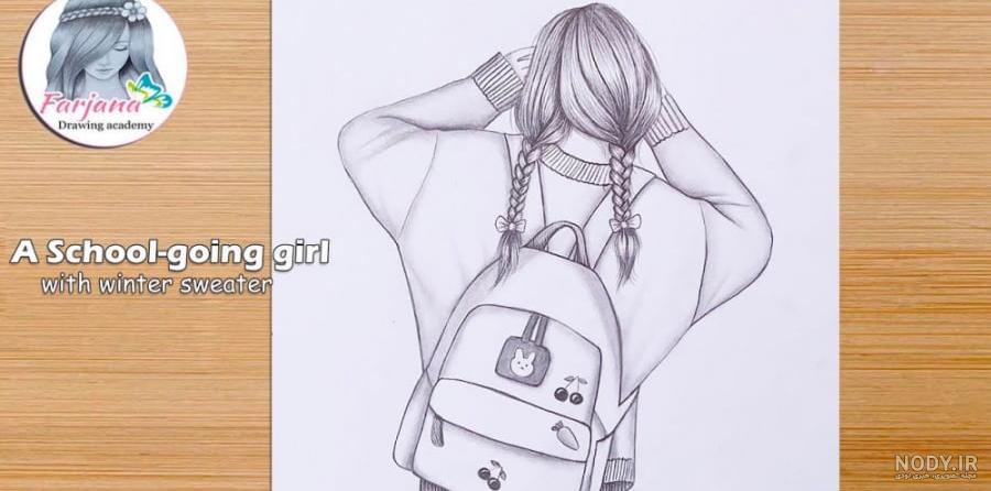 ۴۰ عکس نقاشی دخترانه جدید، ساده، زیبا، فانتزی و آسان برای پروفایل