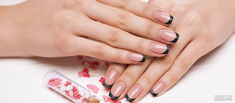عکس ناخن فرنچ کوتاه عکس ناخن فرنچ کوتاه