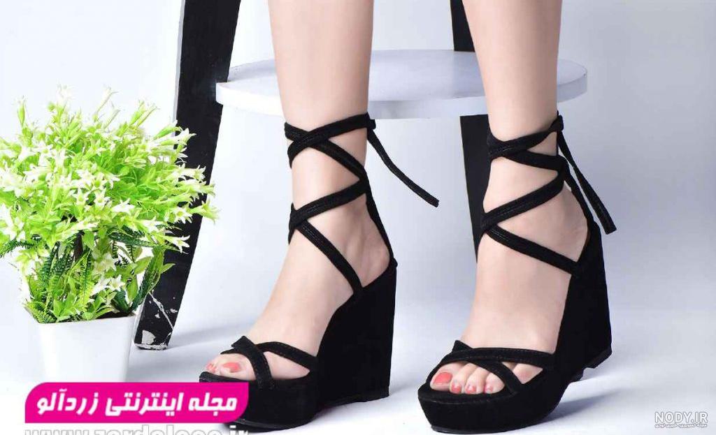 کفش پاشنه بلند عروس مدل پاپیون نگین دار | کد 0651