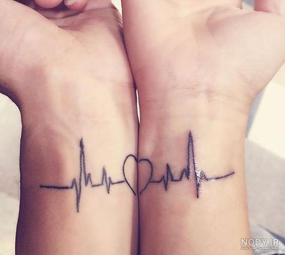 تاتو روی دست مردانه عاشقانه