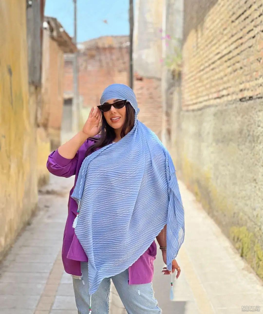 عکس شال ابی کاربنی عکس شال ابی کاربنی