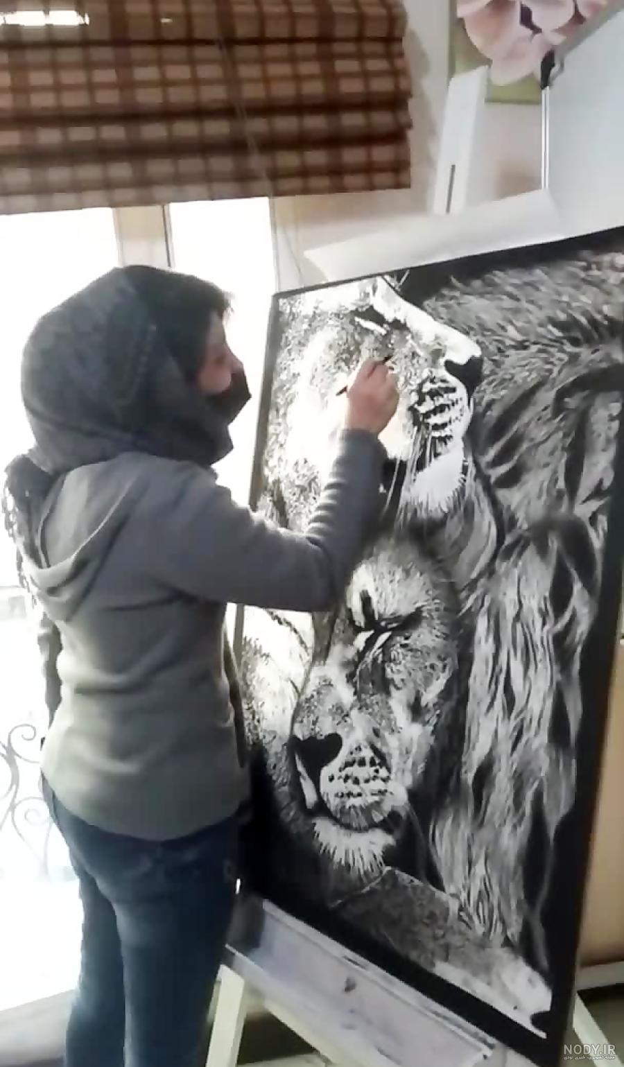 عکس ظروف سیاه قلم