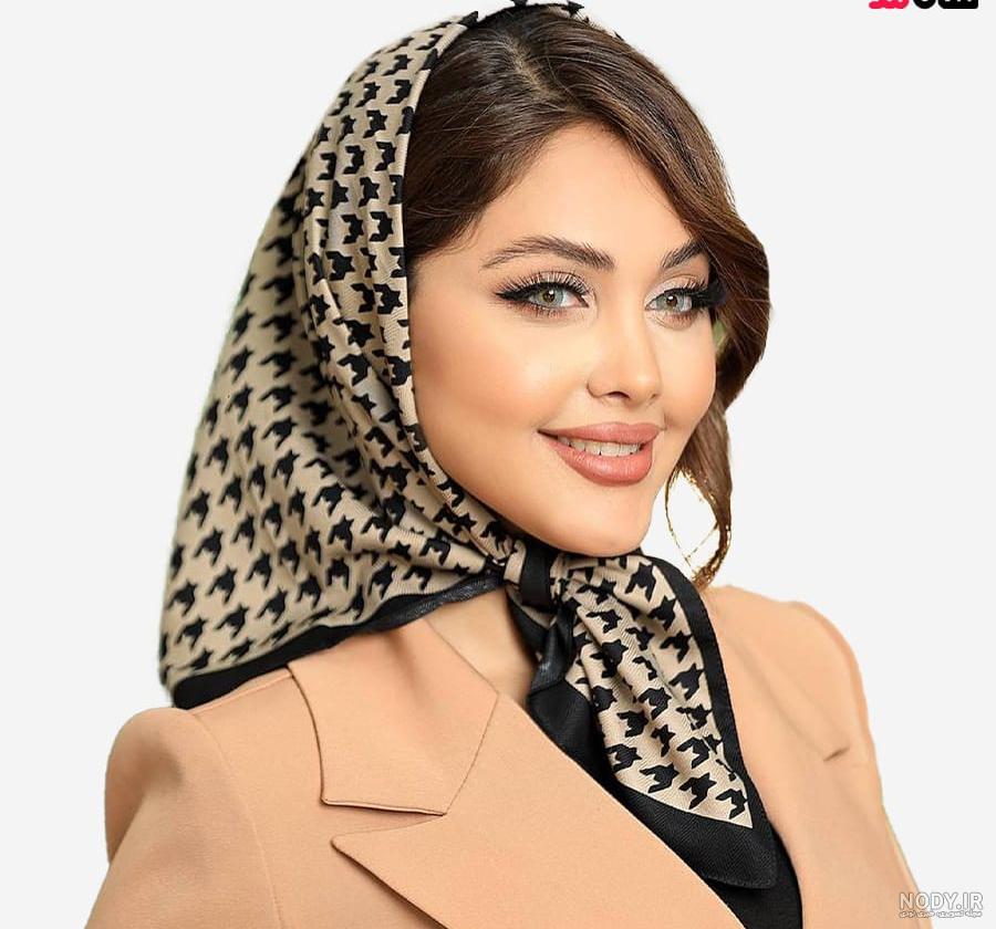 روسری نخ ابریشم لمه دار فندی - مهنا روسری نخ ابریشم لمه دار فندی - مهنا