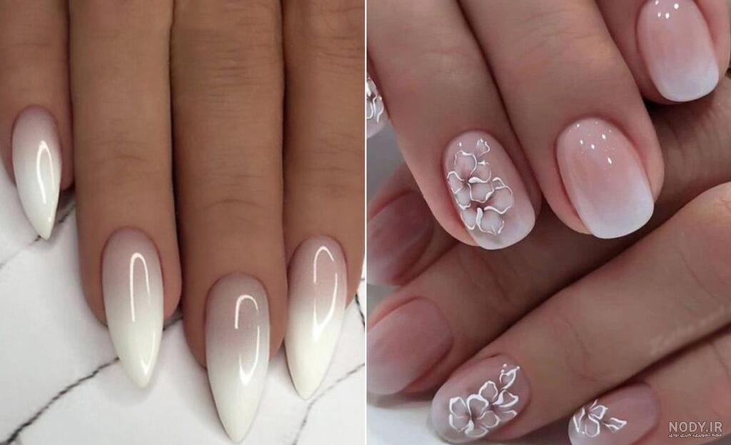فرنچ زیبای ناخن های مدل مربعی کوتاه با لاک سفید صورتی و دیزاین شیک با ... فرنچ زیبای ناخن های مدل مربعی کوتاه با لاک سفید صورتی و دیزاین شیک با ...