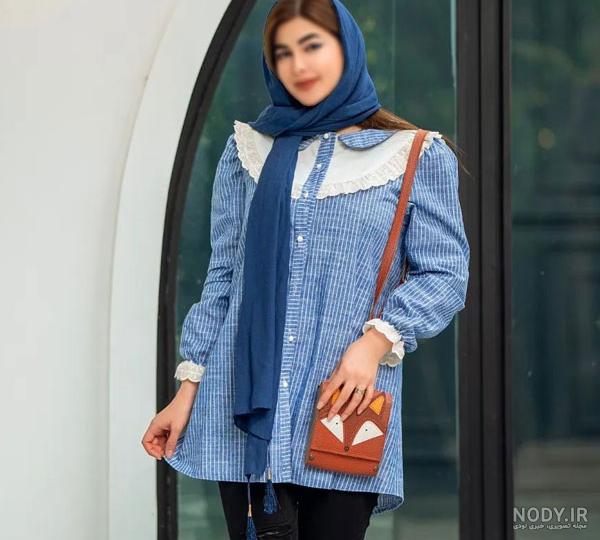 عکس تونیک حریر ساده عکس تونیک حریر ساده