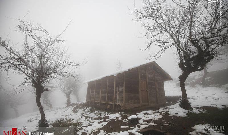 تصویر کلبه ای در کوهستان برفی | تیک طرح مرجع گرافیک ایران تصویر کلبه ای در کوهستان برفی | تیک طرح مرجع گرافیک ایران