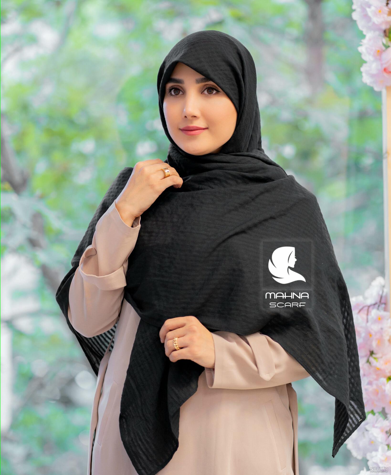 روسری نخ ابریشم لمه دار فندی - مهنا