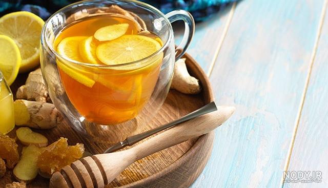 عکس چای به لیمو
