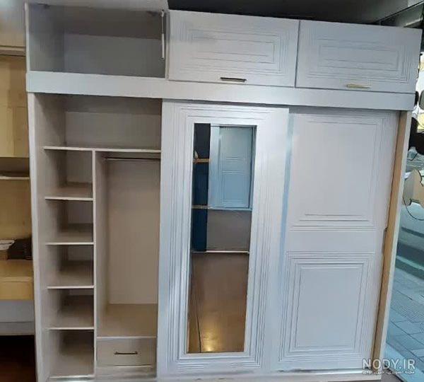 عکس کمد دیواری سفید ساده عکس کمد دیواری سفید ساده