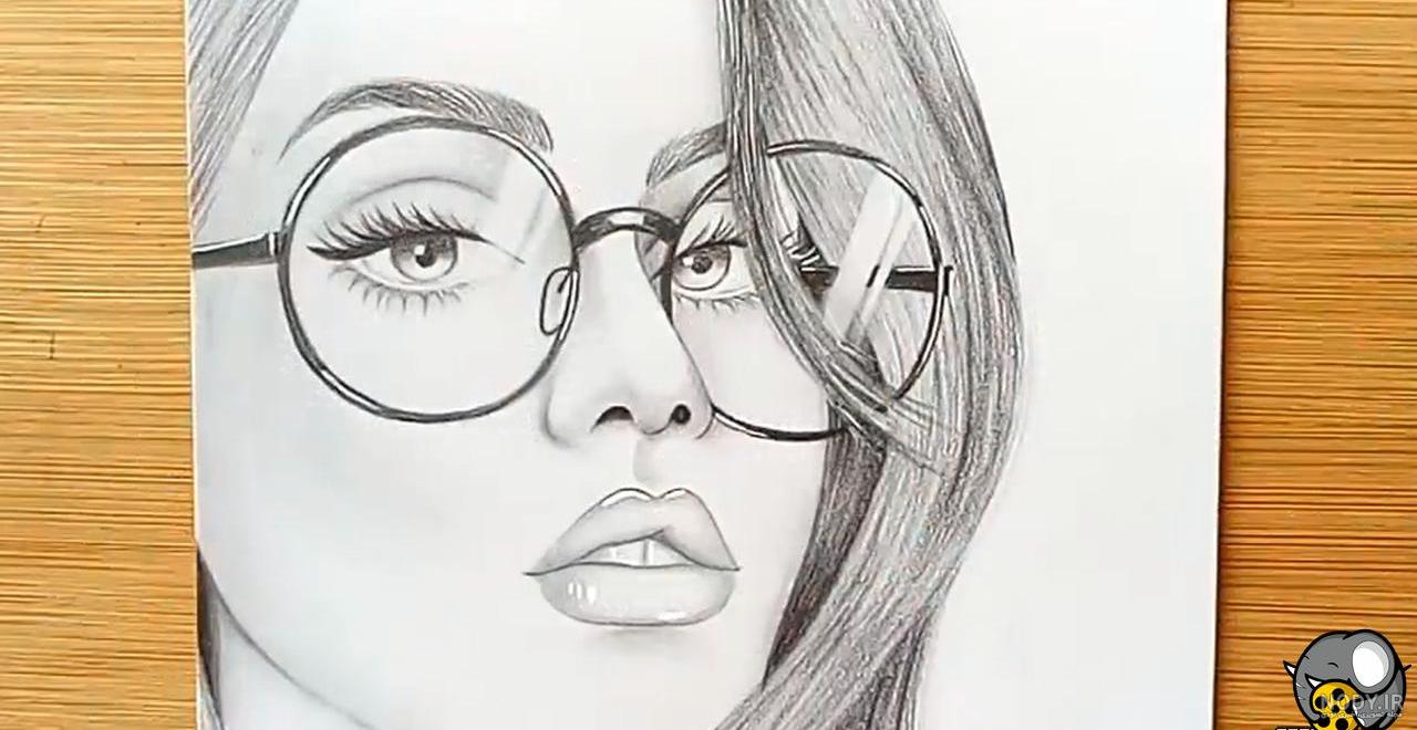 فیلم نقاشی طراحی دختر زیبا
