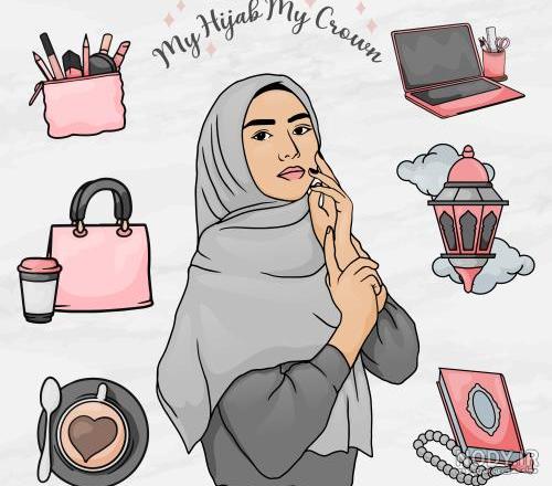 خرید و قیمت دانلود وکتور زن حجابدار لوگو حجاب | ترب
