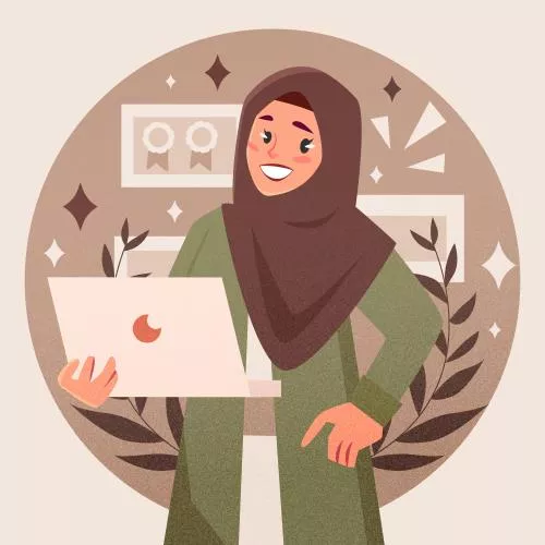 دانلود وکتور زن حجابدار لوگو حجاب – دیجیتال پی اس دی | DigitalPSD