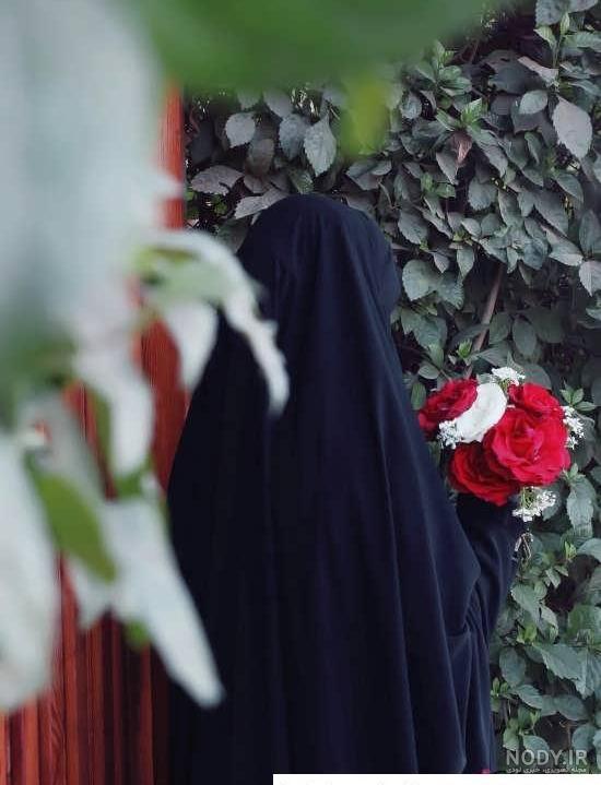 عکس دختر باحجاب با نوشته - عکس نودی