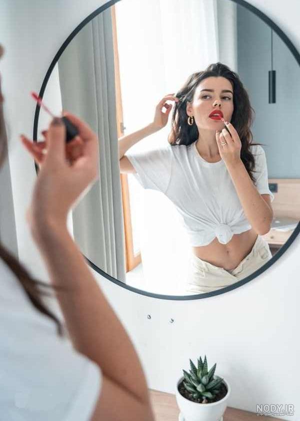 عکس دختر جلو آینه برای پروفایل - عکس نودی عکس دختر جلو آینه برای پروفایل - عکس نودی