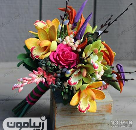 عکس دسته گل رنگارنگ