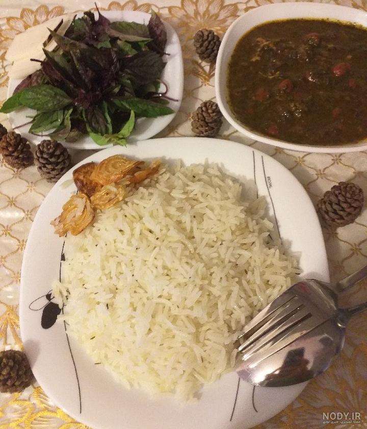 عکس قورمه سبزی برنج - عکس نودی عکس قورمه سبزی برنج - عکس نودی