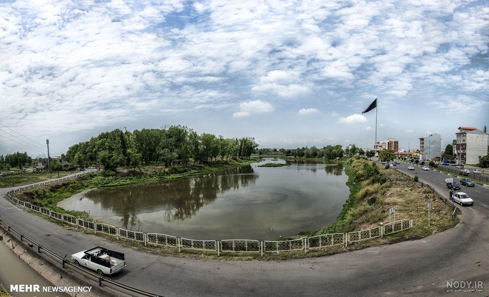 عکس هوایی تالاب عینک