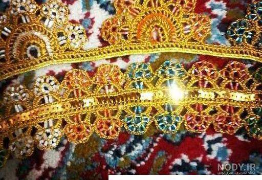 قلاب بافی روی روسری بلوچی(کریشی) - عکس ویسگون قلاب بافی روی روسری بلوچی(کریشی) - عکس ویسگون