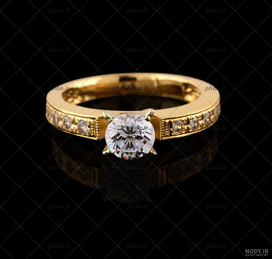 قیمت انگشتر طلایی نگین دار Jeweled Golden Ring خرید
