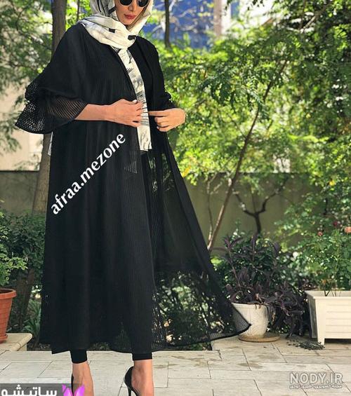مدل مانتو گیپور مشکی مجلسی بلند مدل مانتو گیپور مشکی مجلسی بلند