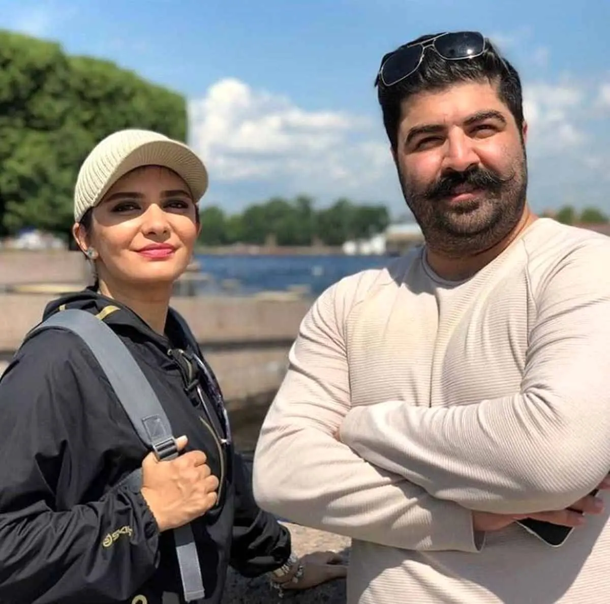 تصویر لیندا کیانی و همسرش تصویر لیندا کیانی و همسرش