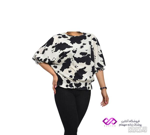 شومیز آستین کیمونو سایزبزرگ 3438 فروشگاه لباس سایز بزرگ زنانه آفتاب