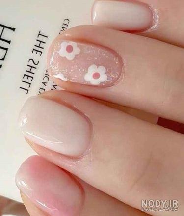 عکس ناخن ژلیش طرح دار